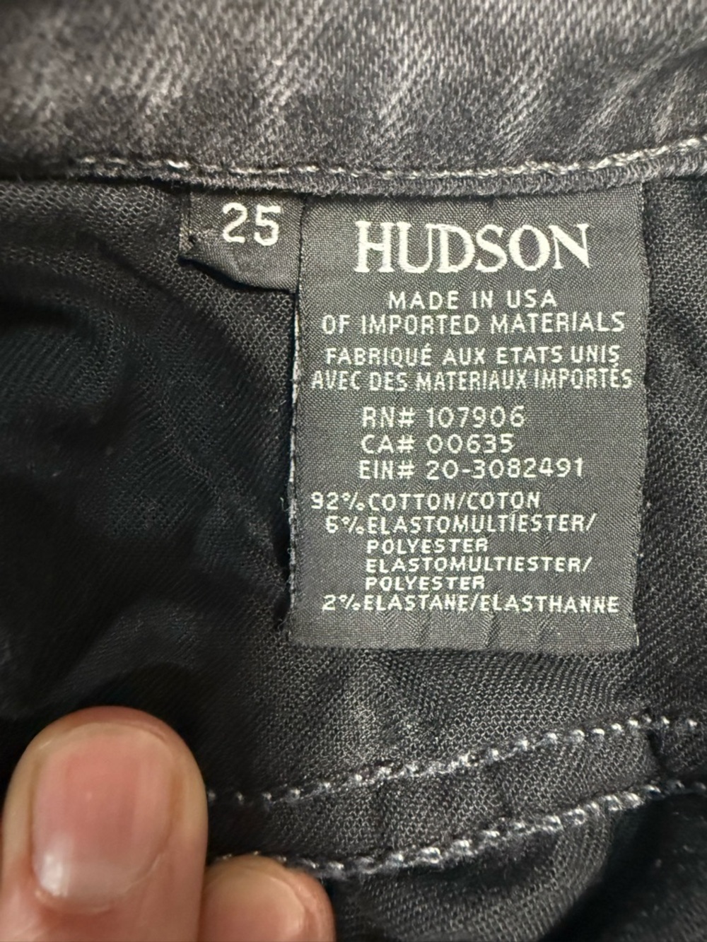 Hudson Jeans Black Washed Skinny Jeans with Ankle Zippers - Picture 4 of 8